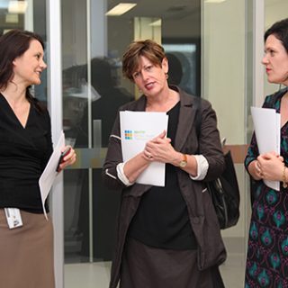 Anna Burke and City of Monash Mayor, Cr Stefanie Perri, toured the MHTP's new Translational Research Facility.