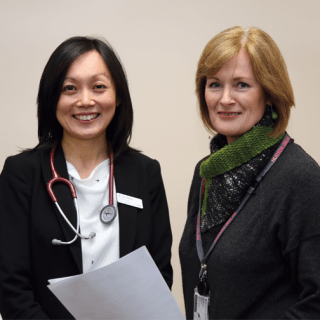 Jun Yang and Elise Forbes at the Endocrine Hypertension Clinic