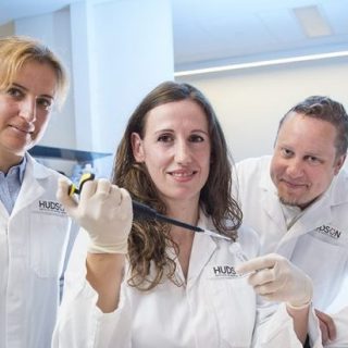 Associate Professor Marcel Nold and Dr Claudia Nold and Dr Ina Rudloff from The Ritchie Centre at Hudson Institute of Medical Research.