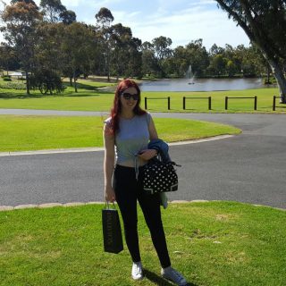 Endometriosis case study, Jasmine enjoying the sunshine in a park