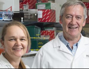 Dr Nicole de Weerd and Professor Paul Hertzog - A new study into tuberculosis has revealed a novel target in a gene, that could reduce susceptibility to the deadly disease.