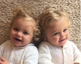 Kat McNamara's baby twins, Eva and Isabel.