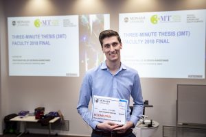 Aidan Kashyap has taken out 2nd prize in Monash Uni’s Faculty of Medicine, Nursing and Health Sciences Three Minute Thesis (3MT) Competition.