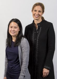 Dr Anne Trinh with her supervisor Associate Professor Frances Milat outline their bone health for cerebral palsy research