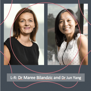 Dr Maree Bilandzic and Dr Jun Yang at Hudson Institute of Medical Research