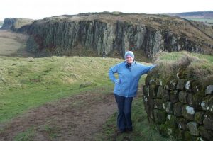Endometriosis sufferer, Nicole Fernley, at Hadrian's Wall