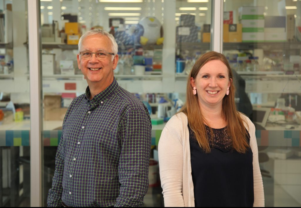 Professor Vincent Harley and Janelle Ryan outlining their research on Sex differences in disease at Hudson Institute of Medical Research