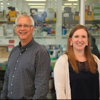 Professor Vincent Harley and Janelle Ryan at Hudson Institute of Medical Research