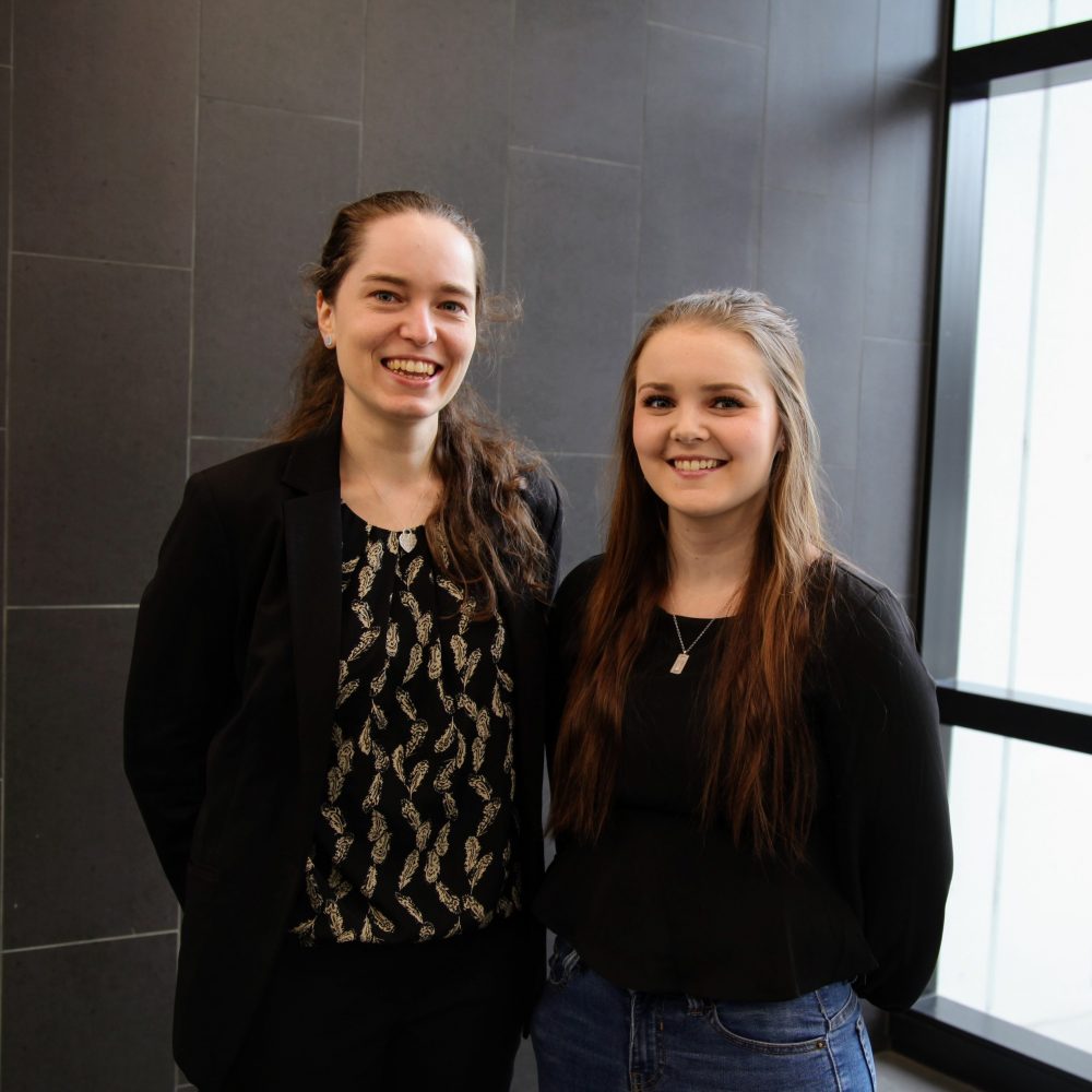 Dr Erin McGillick and PhD student Indya Davies