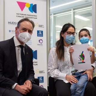 Federal Minister for Health and Aged Care, Greg Hunt visited the Hudson Institute of Medical Research where he announced the establishment of the Victorian Paediatric Cancer Consortium (VPCC), a $9.6 million fund to fight childhood cancer.
