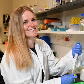 Fiona Cousins researcher at Hudson Institute in the lab