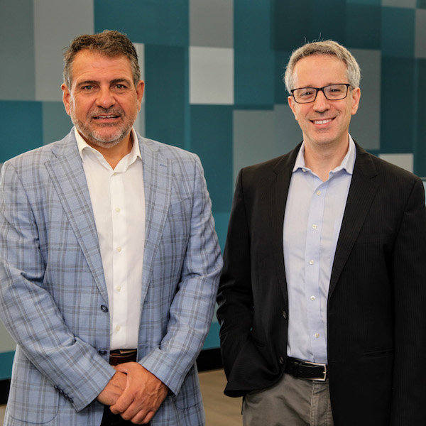 Professor Ron Firestein from Hudson Institute of Medical Research, and Jeff Darmanin, CCF Executive Director, uniting together and beating childhood cancers.