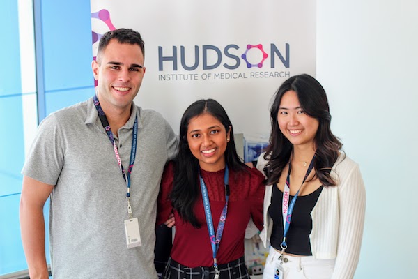 Exchange students from the University of Toronto’s Department of Immunology, Jamal Al-Refaee, Rhidita Saha and Grace Wu have joined Hudson Institute laboratory groups. 