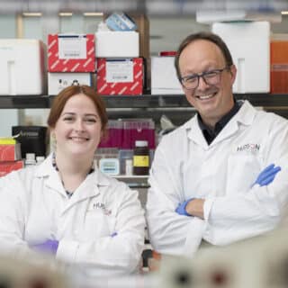 Dr Ellen Jarred and Associate Professor Patrick Western at Hudson Institute