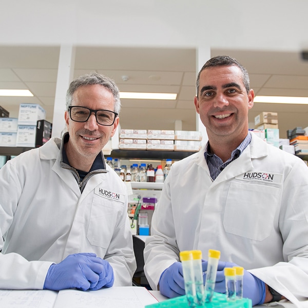 Professor Ron Firestein and Dr Jason Cain work at Hudson Institute is helping children like Luca - childhood cancer survivor