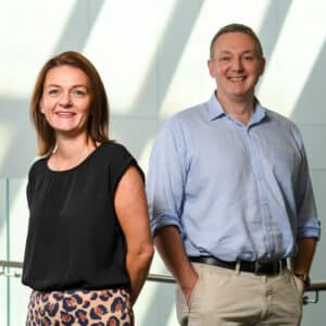 Dr Maree Bilzanzic and Dr Andrew Stephens CURATOR funds ovarian cancer clinical trial 
