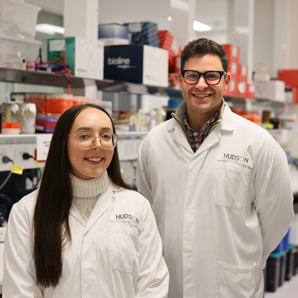 Sharmony Kelly and Dr Robert Galinsky, answering how inflammation damages brain development in the fetus and newborn at Hudson Institute. 