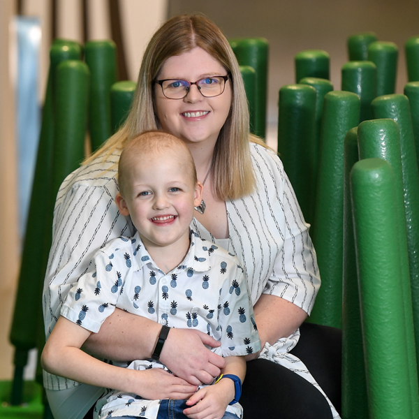 Jaxon and Sarah Russell featuring in Hudson Institute's 2019 Annual Report, Targeting childhood cancer