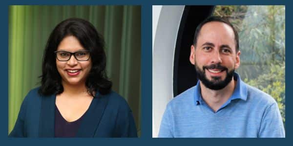 Dr Shayanti Mukherjee (TRC) and Associate Professor Michael Gantier (CiiiD) at Hudson Institute