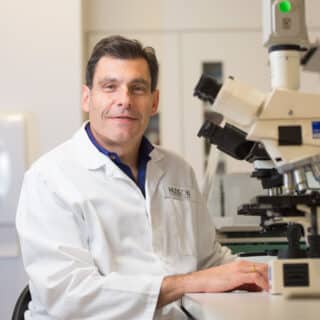 Professor Richard Ferrero in the lab at Hudson Institute