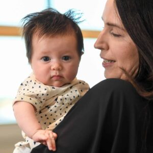 Dr Annie McDougall with her daughter 11 week old Eleanor