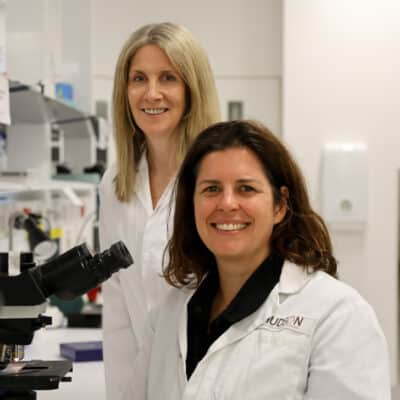Beth Allison and Suzanne Miller in the lab