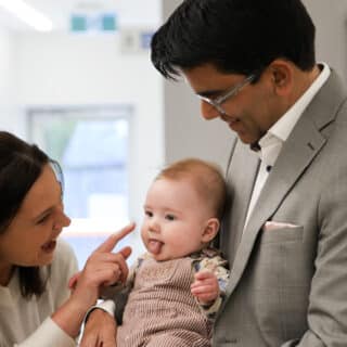 Laren and Chase Whalley with Associate Professor Atul Malhotra