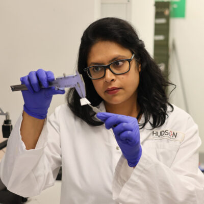 A Prof Shayanti Mukherjee in the lab sq